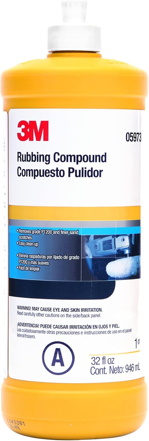 3M Rubbing Compound, Liquid Formula, 1 qt (32 fl oz/946 mL) A492