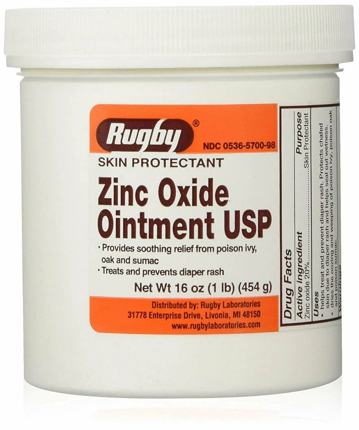 Zinc Oxide Ointment 1 Lb (16oz) Jar N81313