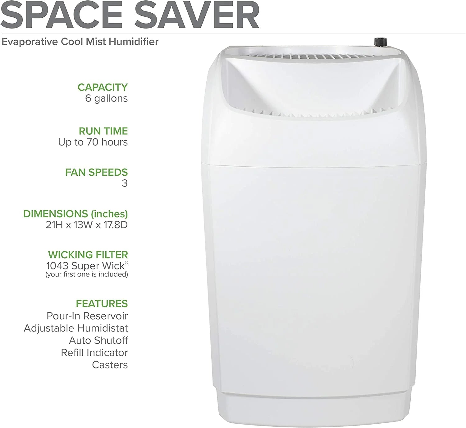 Space-Saver Evaporative Whole House Humidifier I559