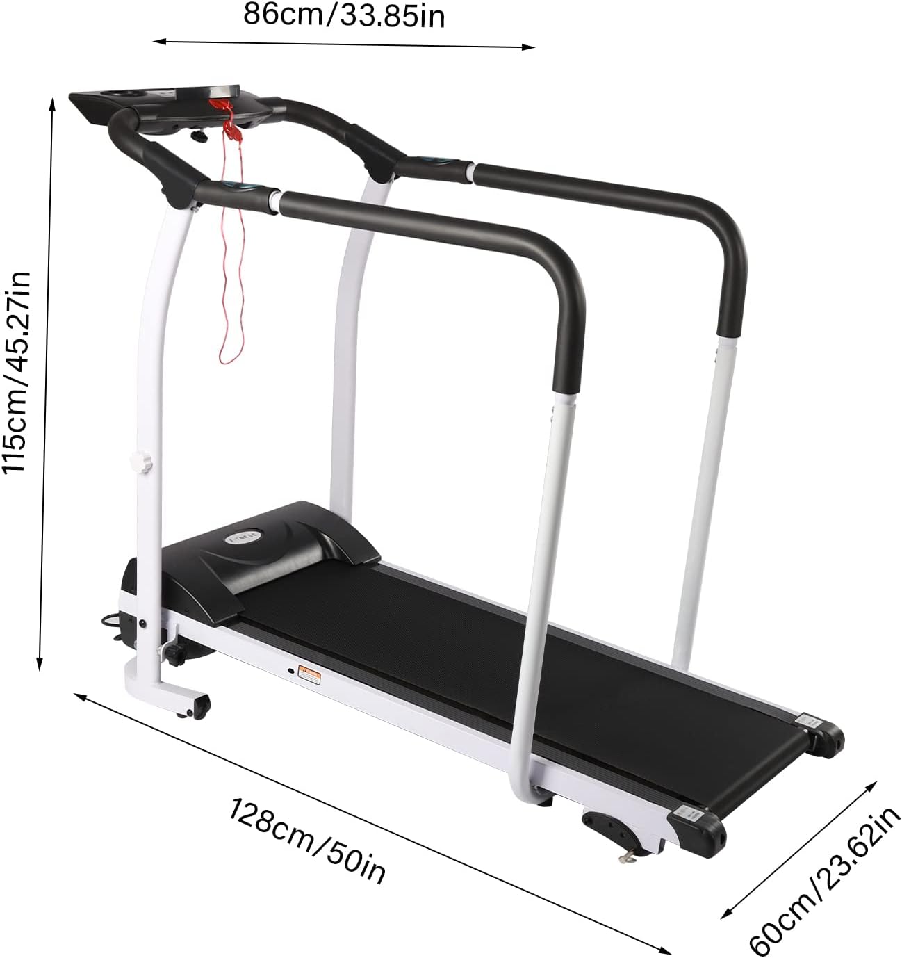 Foldable Walking Treadmill with LCD Display, 220 lbs Capacity R90035