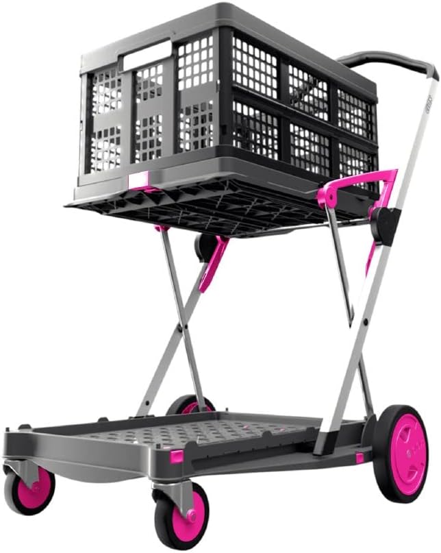 Green Collapsible Folding Trolley with Storage Crate I461
