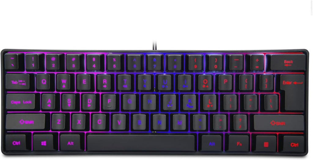 61 Keys USB Wired Mechanical Gaming Keyboard with RGB Backlight V8403