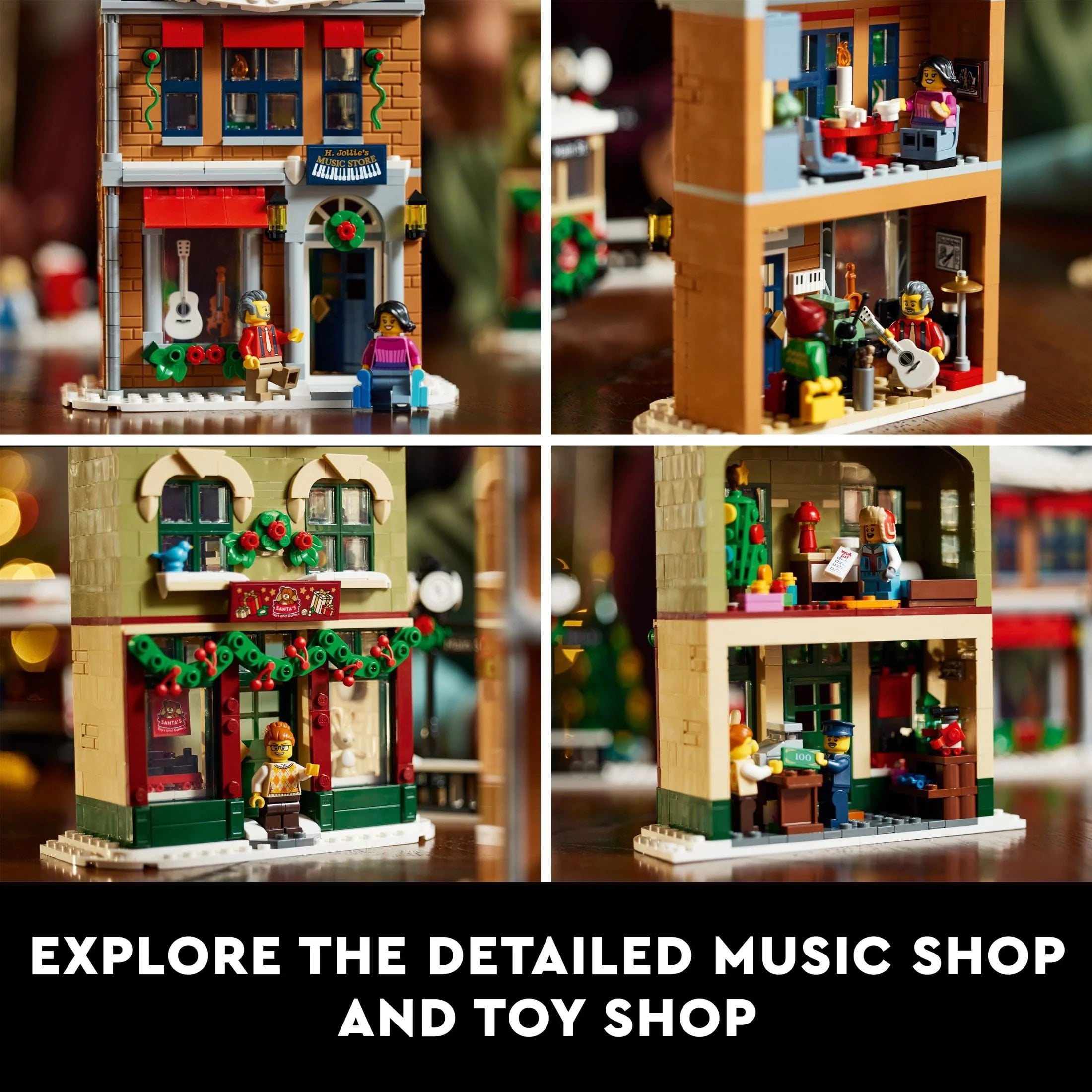 Holiday Main Street Building Set with 6 Minifigures J235