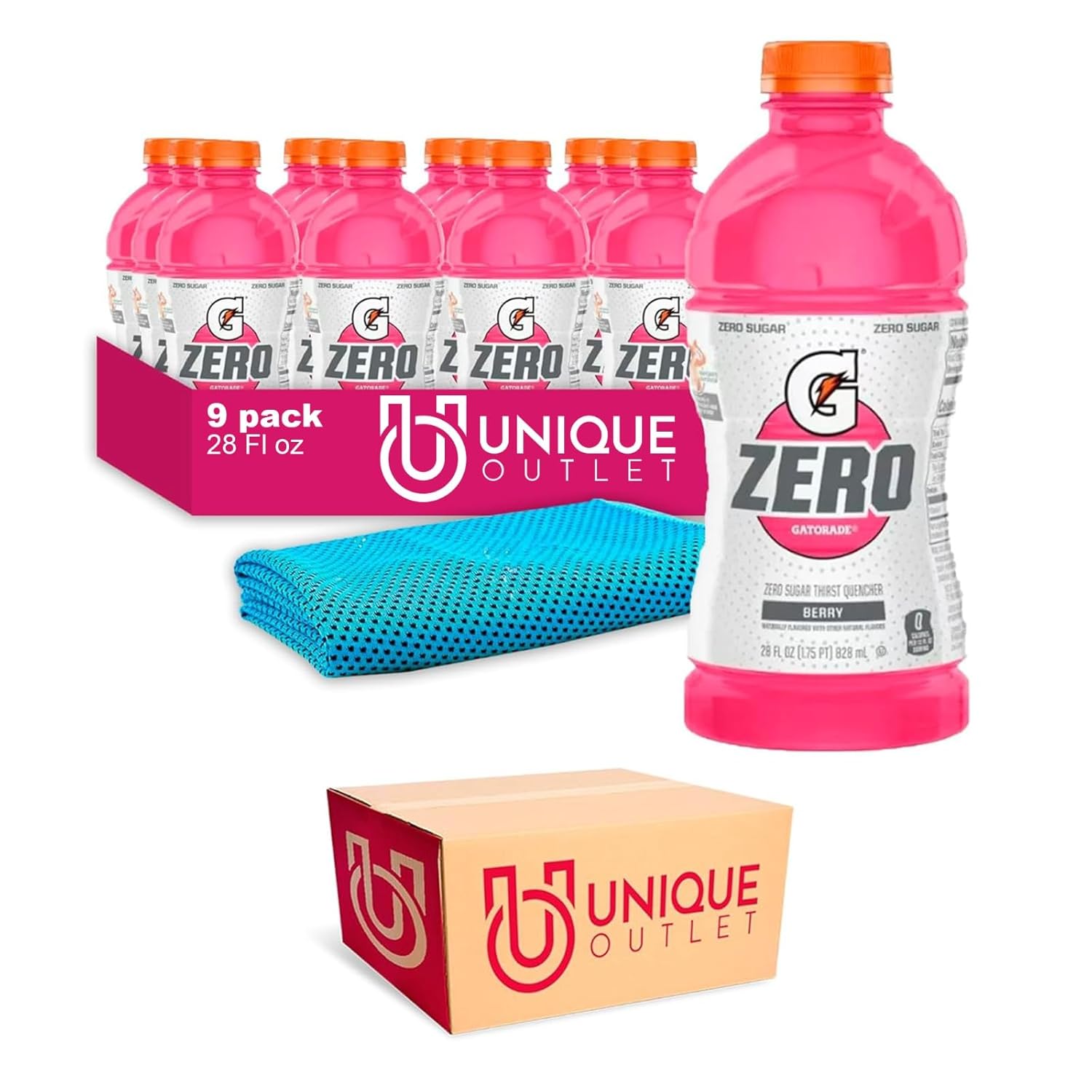 9-Pack Berry Electrolyte Enhanced Sports Drink 28 fl oz Plastic Bottle L32728