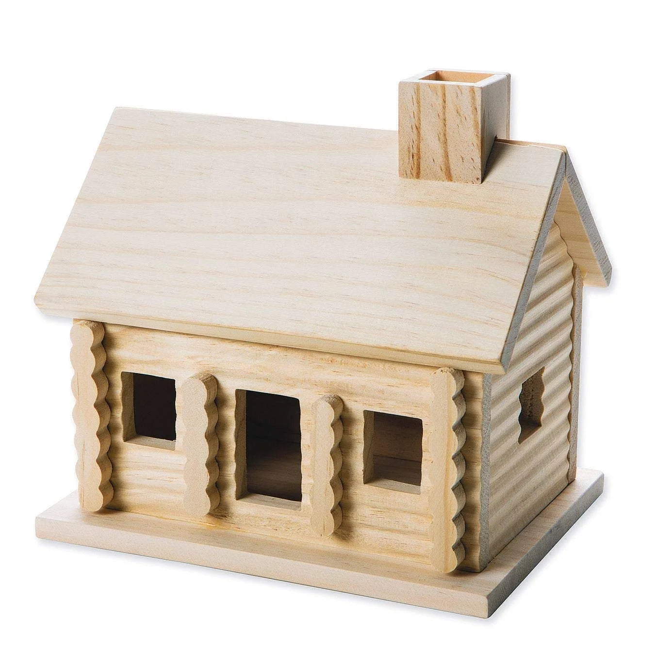 Unfinished Wood Log Cabin O43995