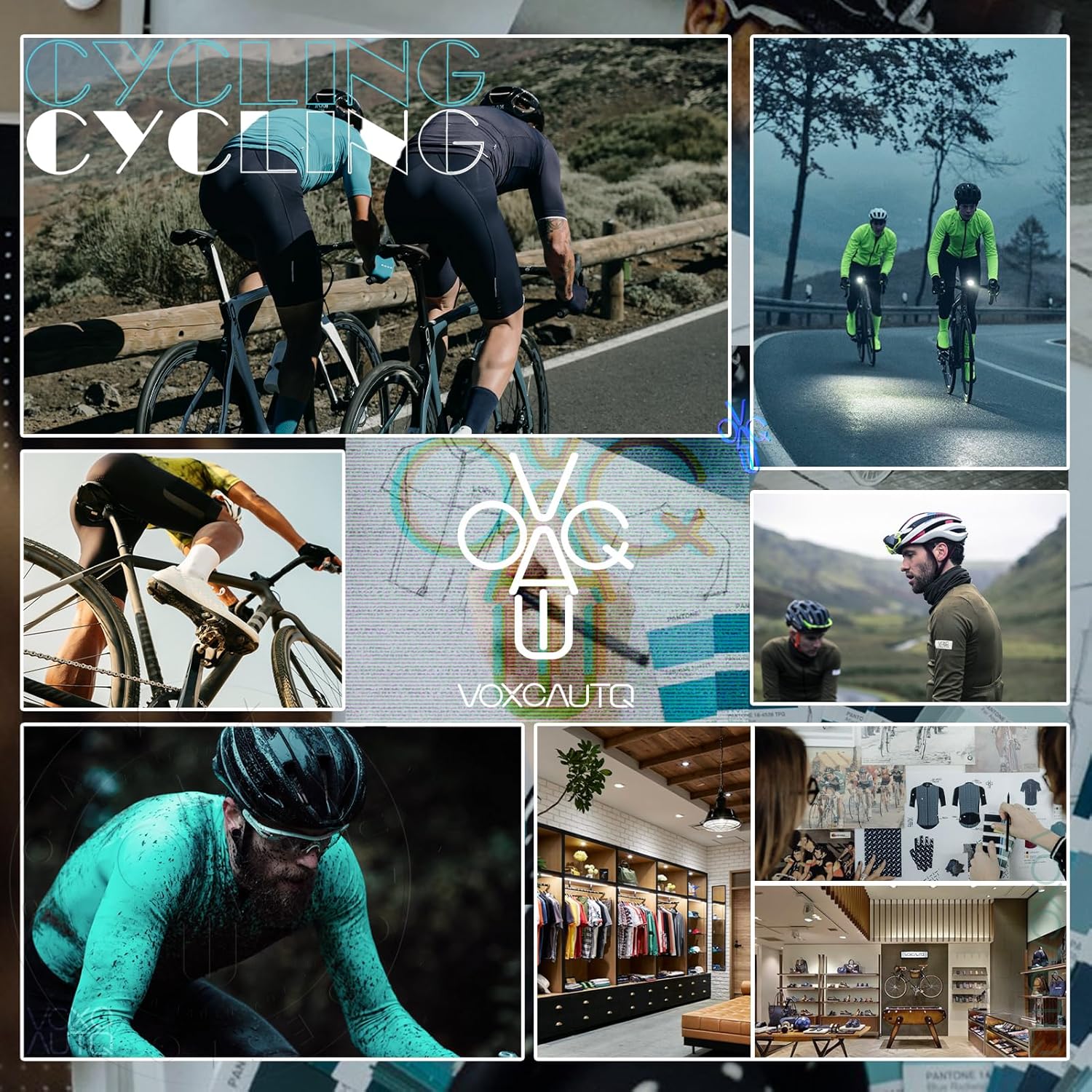 Men's Pro Cycling Jersey Set with Bib Shorts X8477