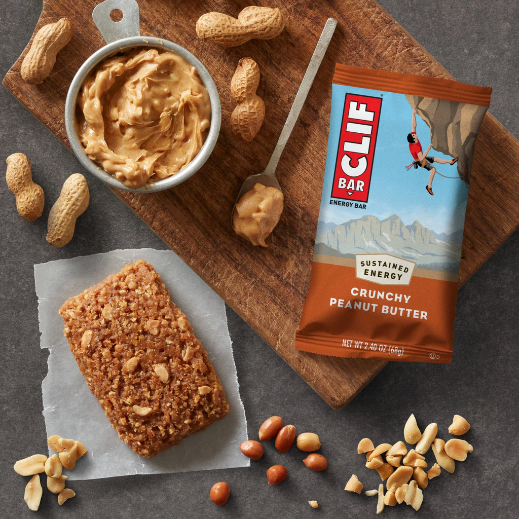Crunchy Peanut Butter and White Chocolate Macadamia Nut Flavor Energy Bars, 2.4 oz (18 Count) E22077