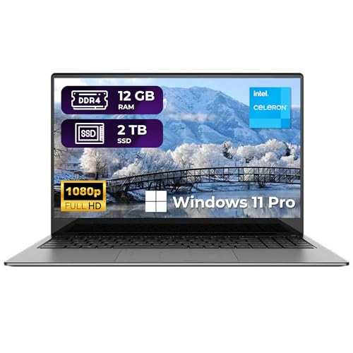 15.6" Laptop, Intel Quad-Core, 12GB RAM, 1TB SSD, Windows 11 Pro L7873