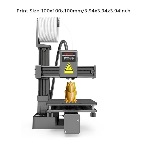 Compact FDM 3D Printer with Removable Build Plate, 0.4mm Metal Nozzle F70938