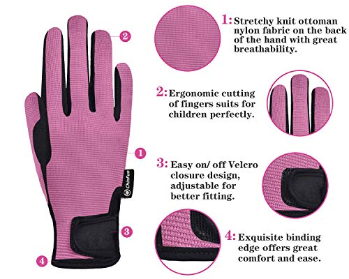 Kids Horse Riding Gloves U447509