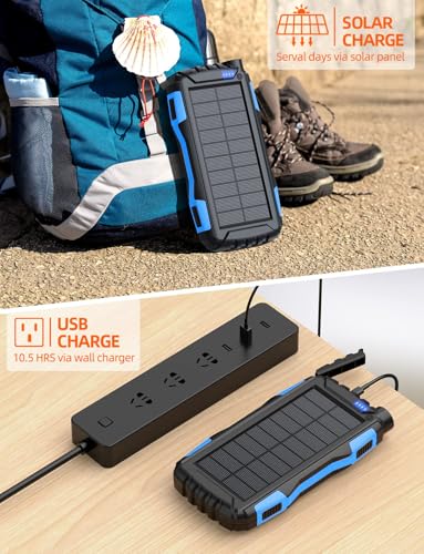42800mAh Solar Power Bank with Flashlight (Orange) O3732