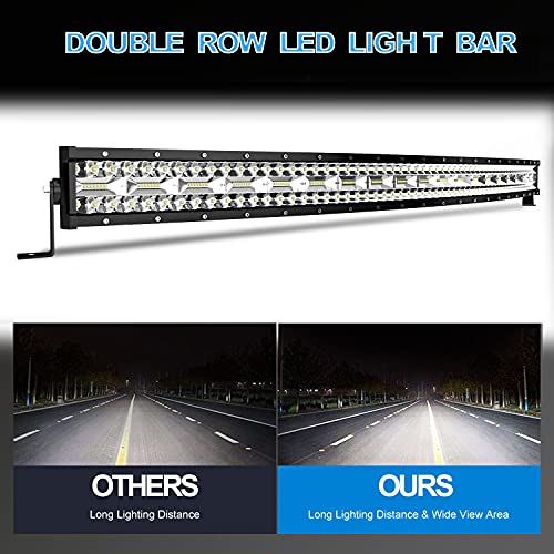 20 Inch 420W LED Light Bar Triple Row Flood Spot Combo Beam Off Road Lights I37405