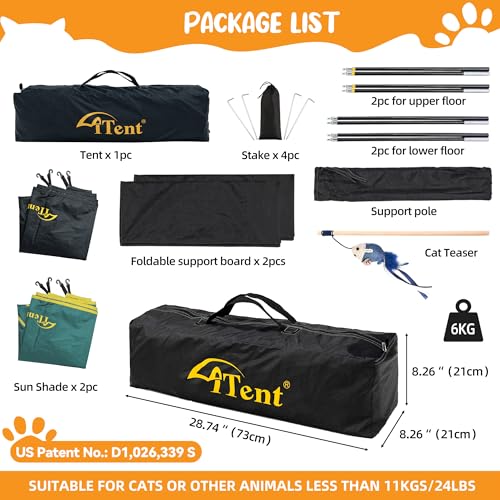 3 Tier Portable Cat Enclosure Tent Q874