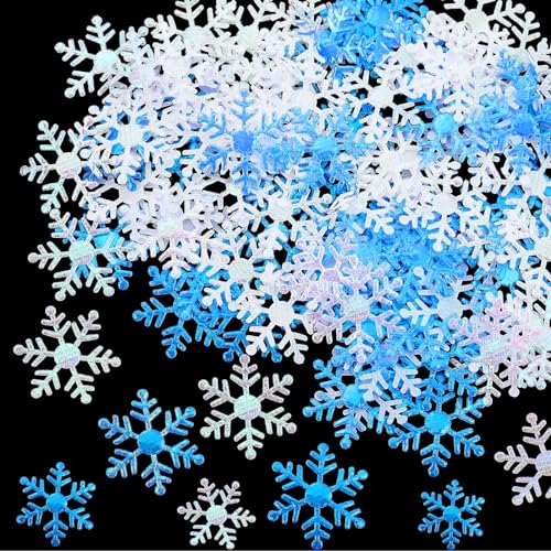 1600 Pieces 3 Size White Snowflake Confetti H5115