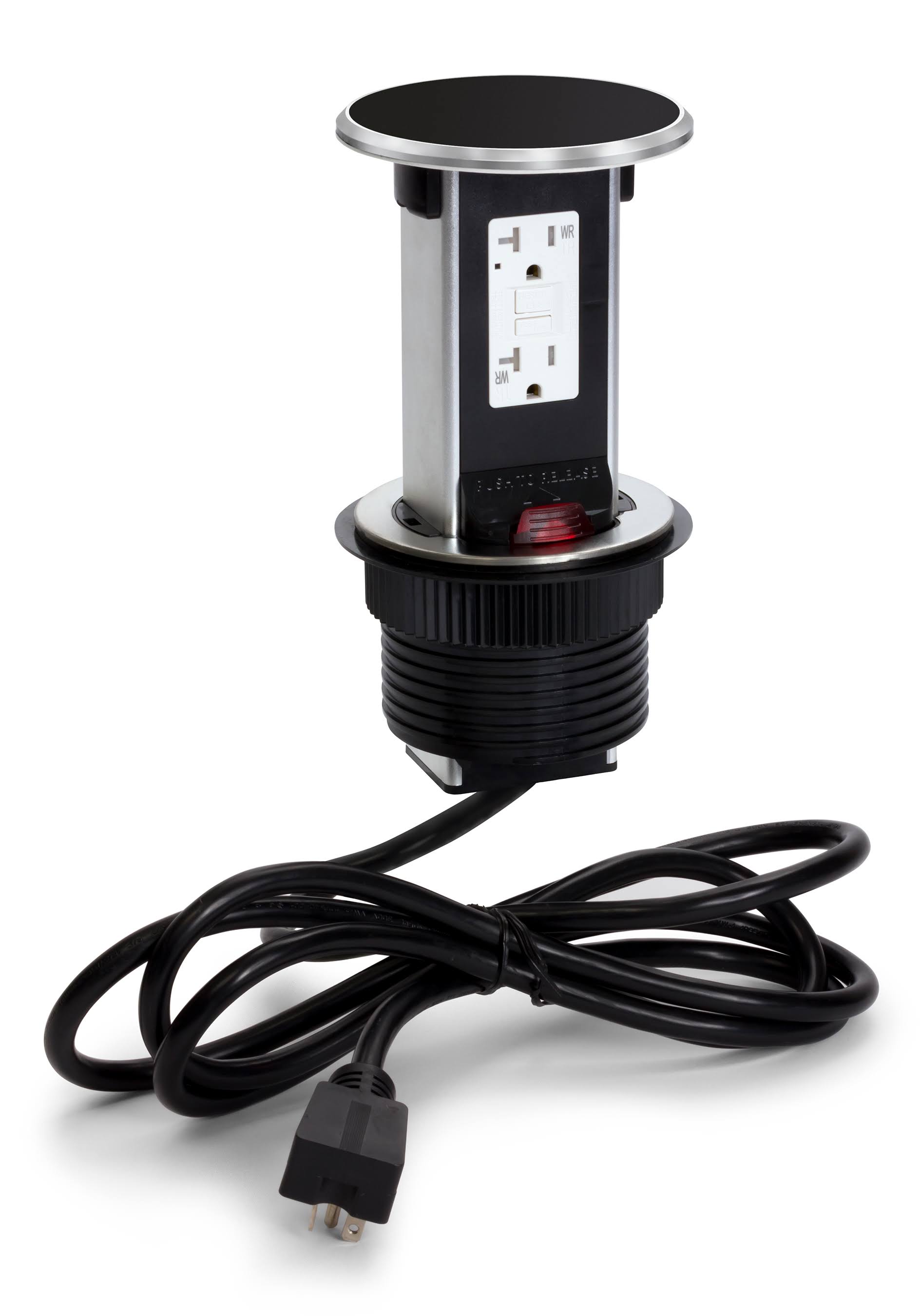 Black Countertop 20A GFI Power Pop Up Outlet Z99805
