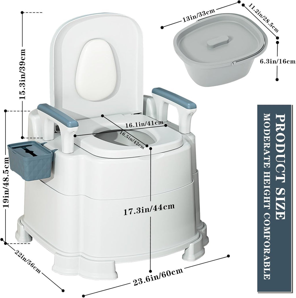 Detachable Armrests Height Adjustable Heavy Duty Commode O881094