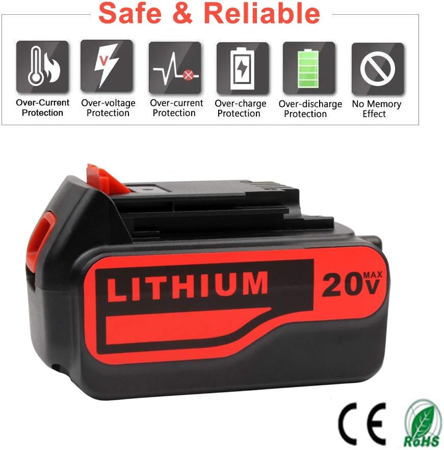 2 Pack 6.0Ah 20V Max Replacement Lithium Battery Y663133