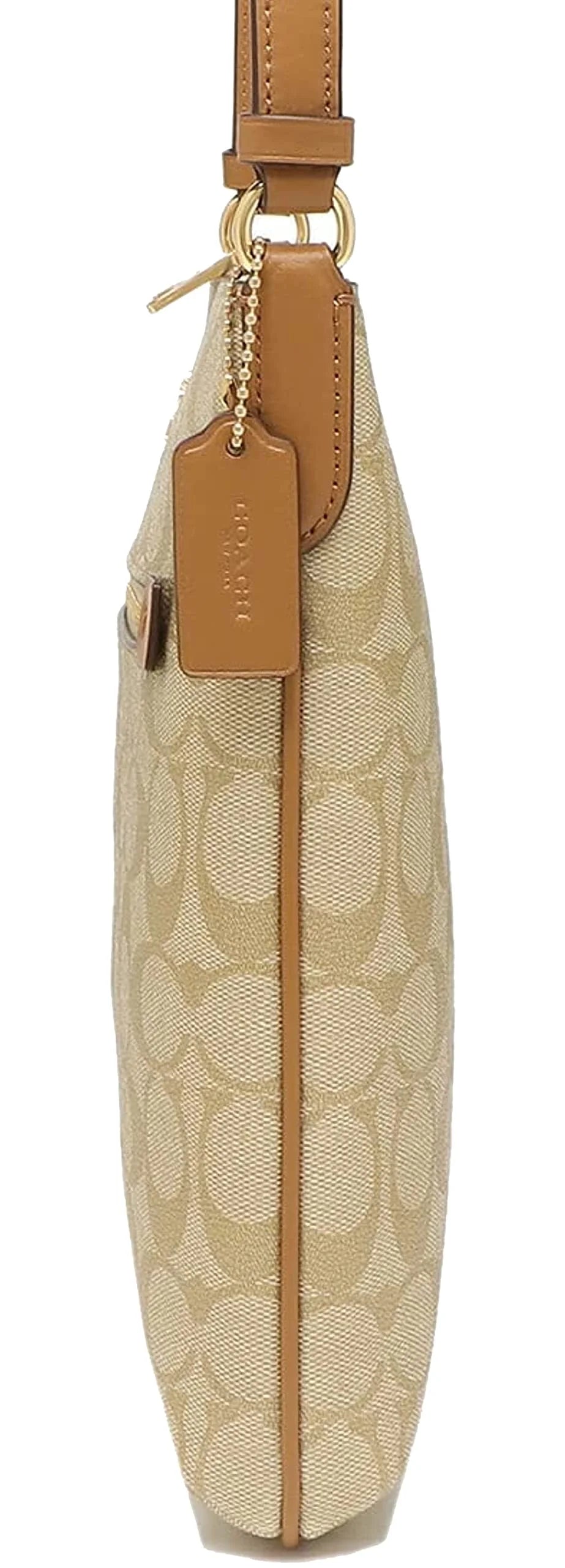 Signature Canvas Light Khaki Saddle File Bag J298