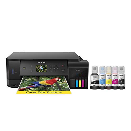 EcoTank Wireless 5-Color All-in-One Supertank Printer with Scanner, Copier and Ethernet I206
