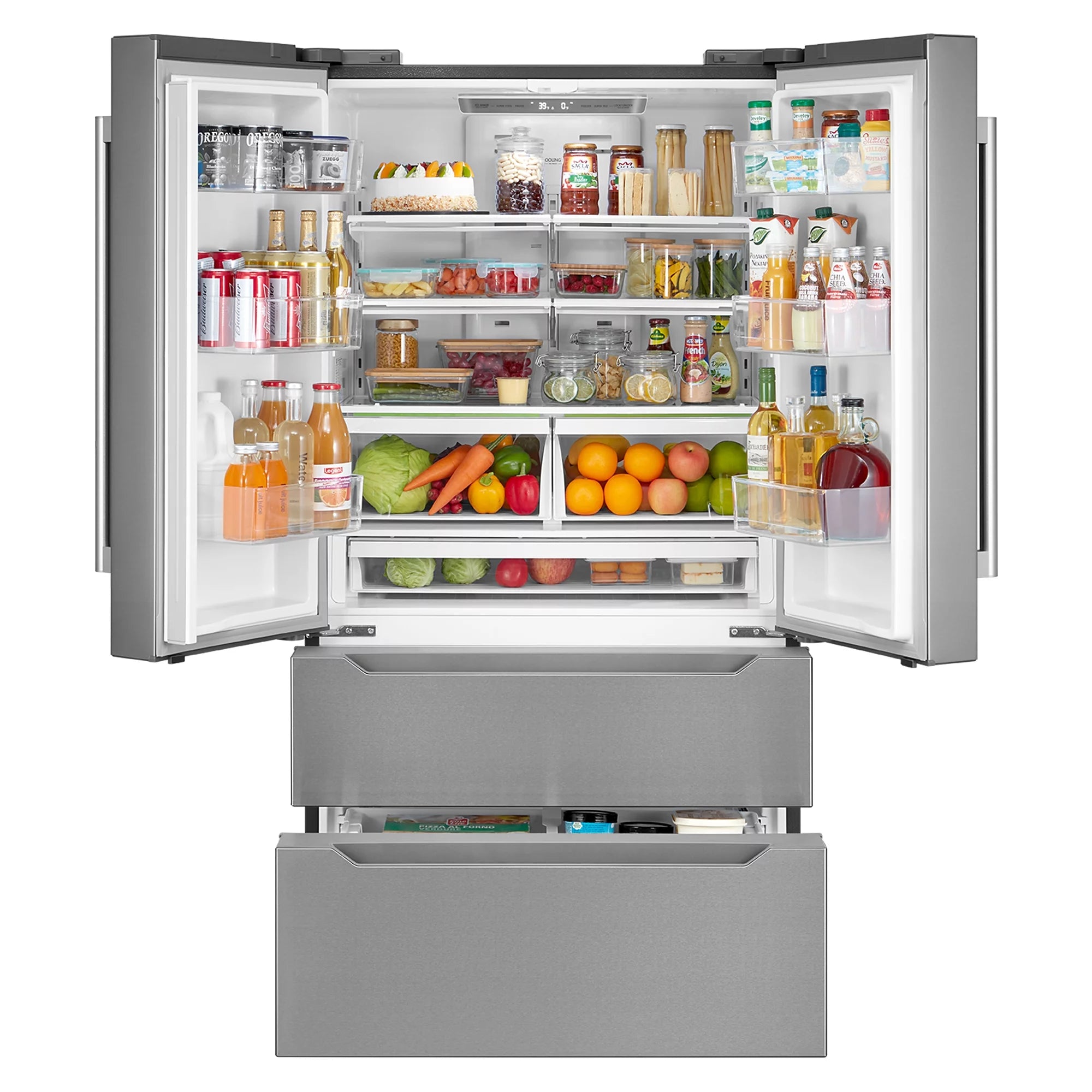 2 Piece Kitchen Appliance Packages with Gas Range & French Door Refrigerator H124186