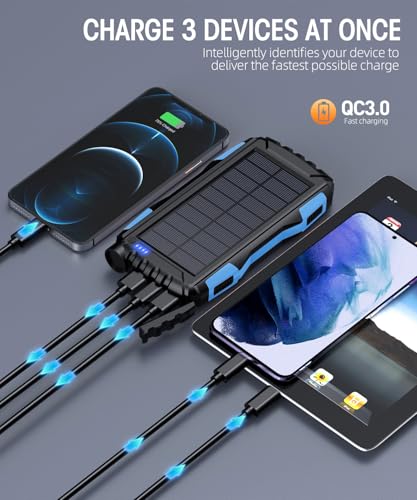 42800mAh Solar Power Bank with Flashlight (Orange) O3732