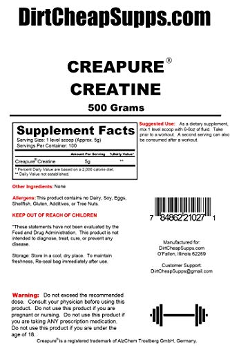 German Creatine Monohydrate 100g (20 Servings) K15148