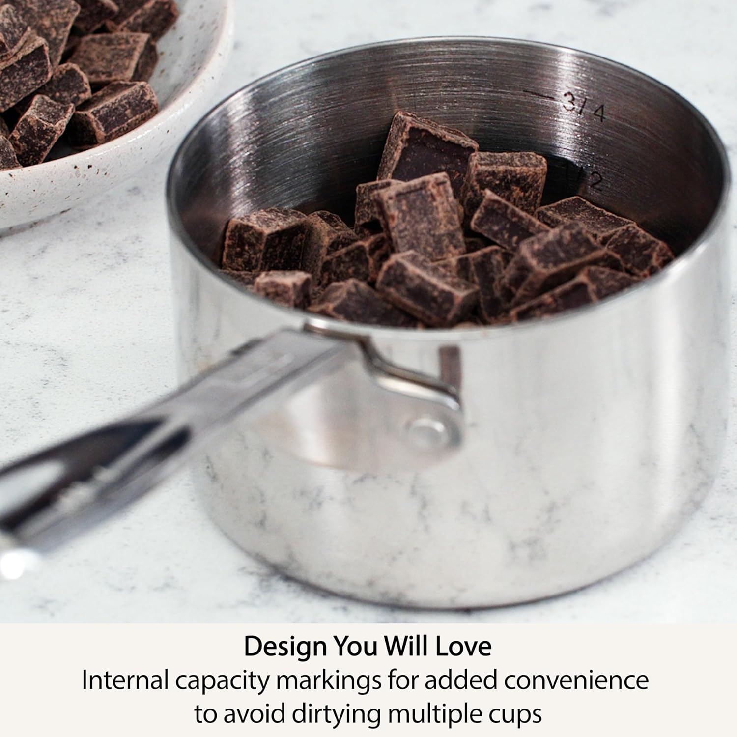 5 Piece Stainless Steel Measuring Cup Set Q6510