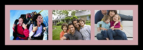 Collage Photo Frame Single Mat with 3-8x10 Openings Satin Black Frame T299289