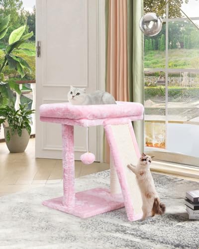 Small Cat Tree with Scratching Post, Light Grey A1890