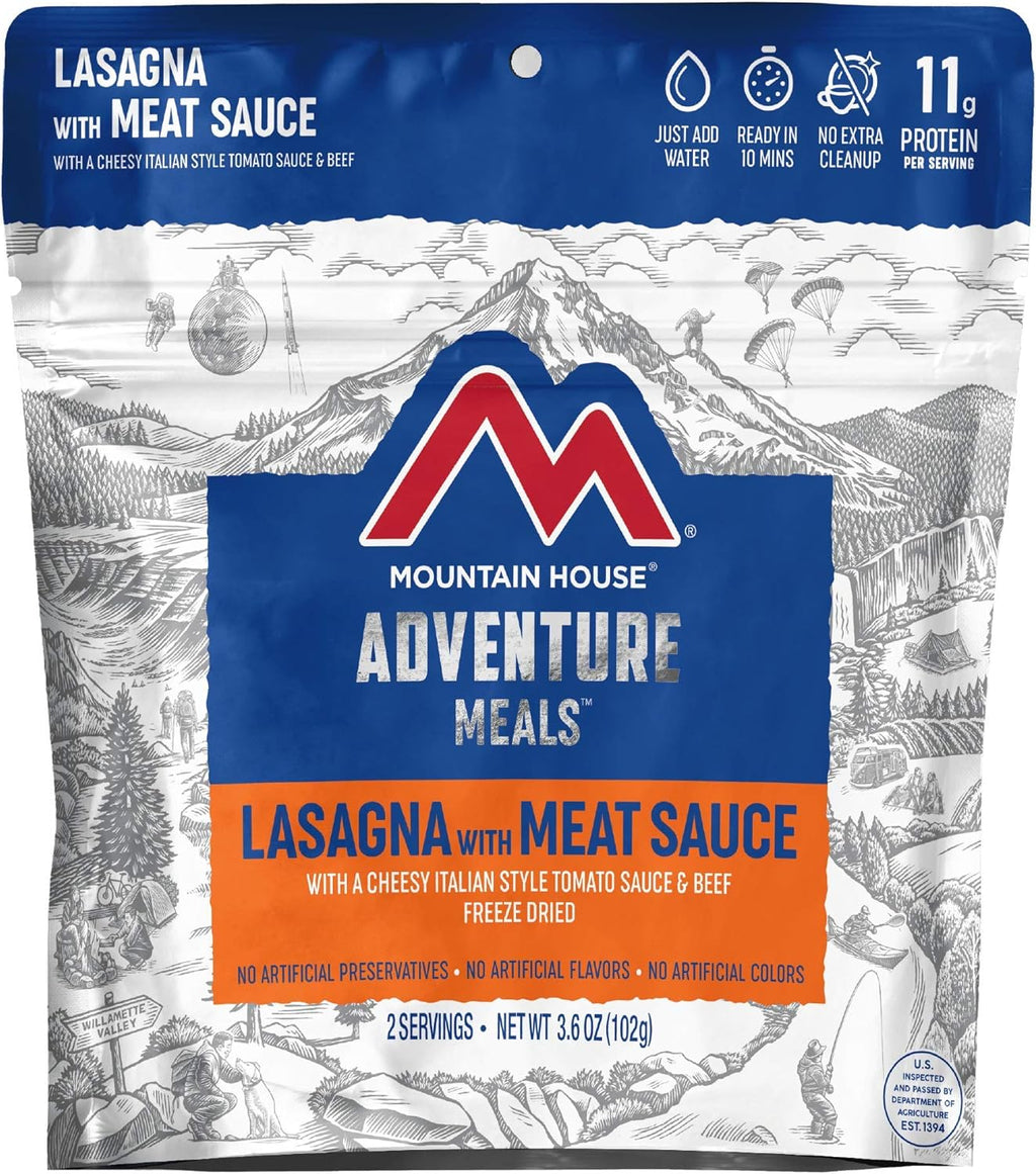 Freeze Dried Biscuits & Gravy and Lasagna with Meat Sauce, 2 Servings Each Z71710