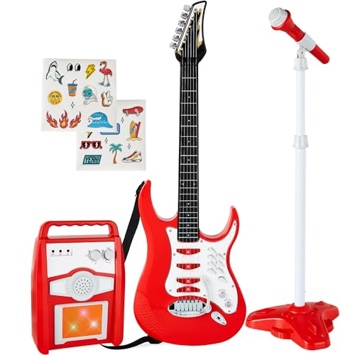 Blue Kids Electric Musical Guitar Play Set with Microphone and Amp X262
