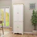 White 4 Door 2 Shelf Tall Kitchen Pantry Cabinet X193403