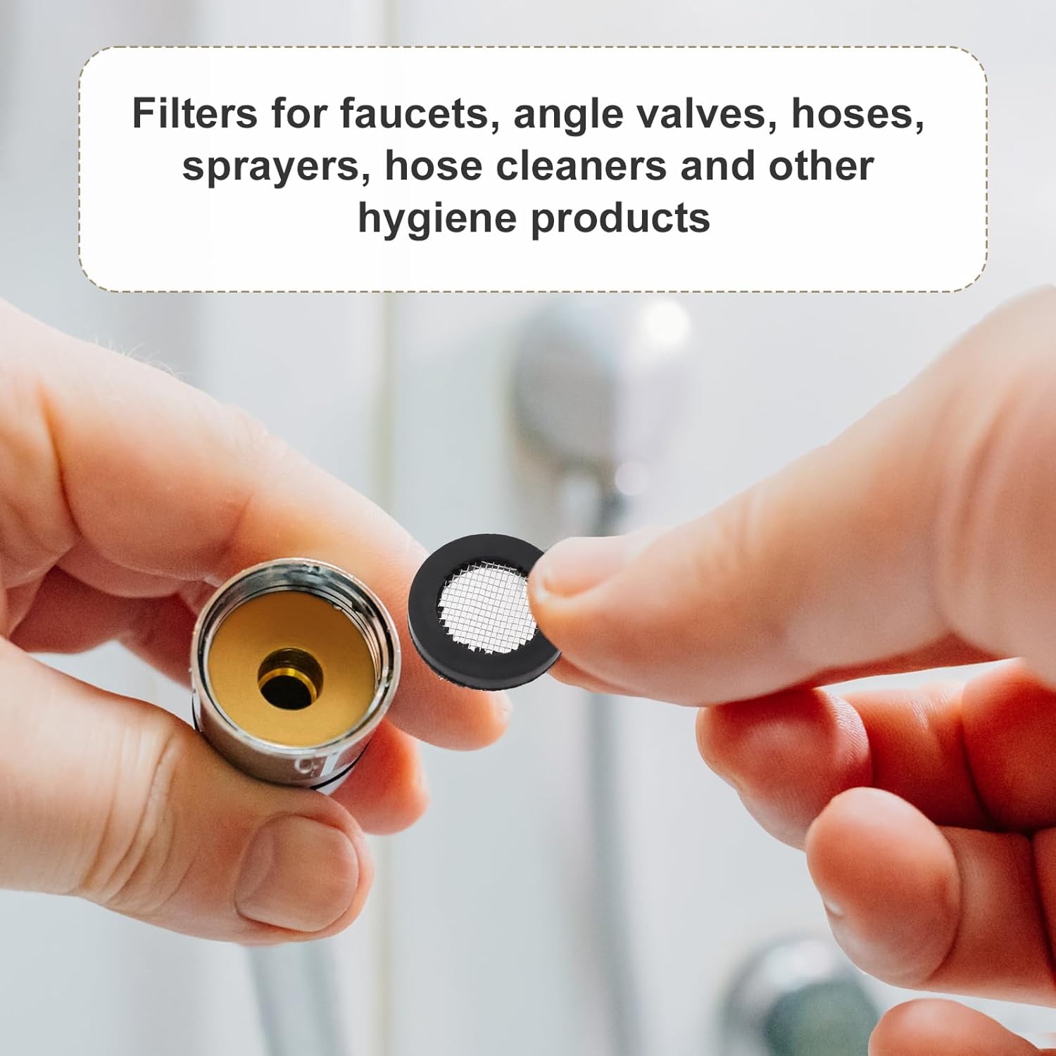 20pcs Shower Head Filter Gasket, 2 Types Faucet Washers, 10 Rubber Washers, 10 O-Ring Stainless Steel Water Hose Gasket T175