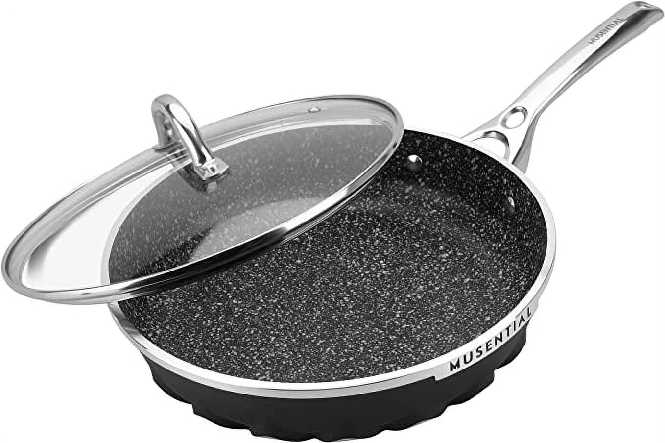 10 Inch Aluminum Non-stick Frying Pan with Tempered Glass Lid M637452