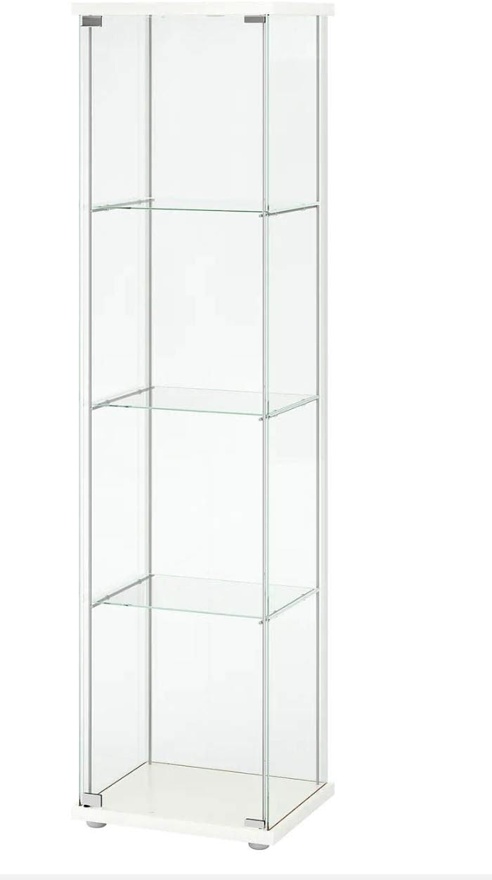 White Glass Curio Display Cabinet D48102