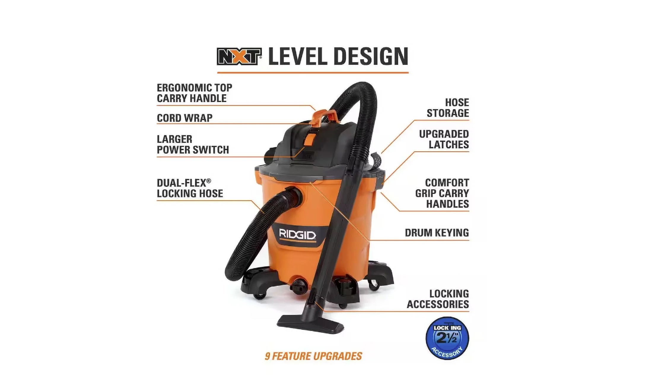 12 Gallon 5.0 Peak HP Wet/Dry Shop Vacuum M8785