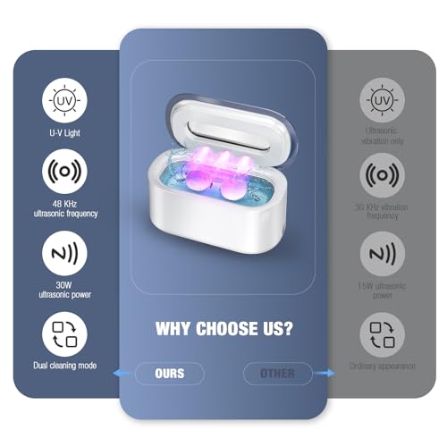 Ultrasonic Jewelry Cleaner, 48Khz 30W Portable with Digital Timer, 12OZ X876340