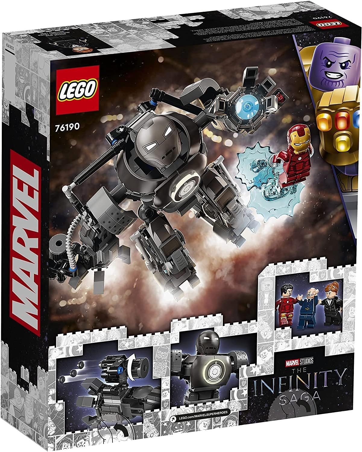 LEGO Marvel Iron Man Monger Mayhem Set 76190, Avengers Mech Building Toy, Action Figure Q735