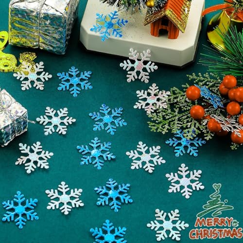 1600 Pieces 3 Size White Snowflake Confetti H5115