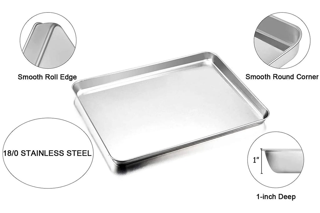 Stainless Steel Baking Sheet with Rack Set, 6 Pieces E814931