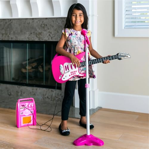 Blue Kids Electric Musical Guitar Play Set with Microphone and Amp X262