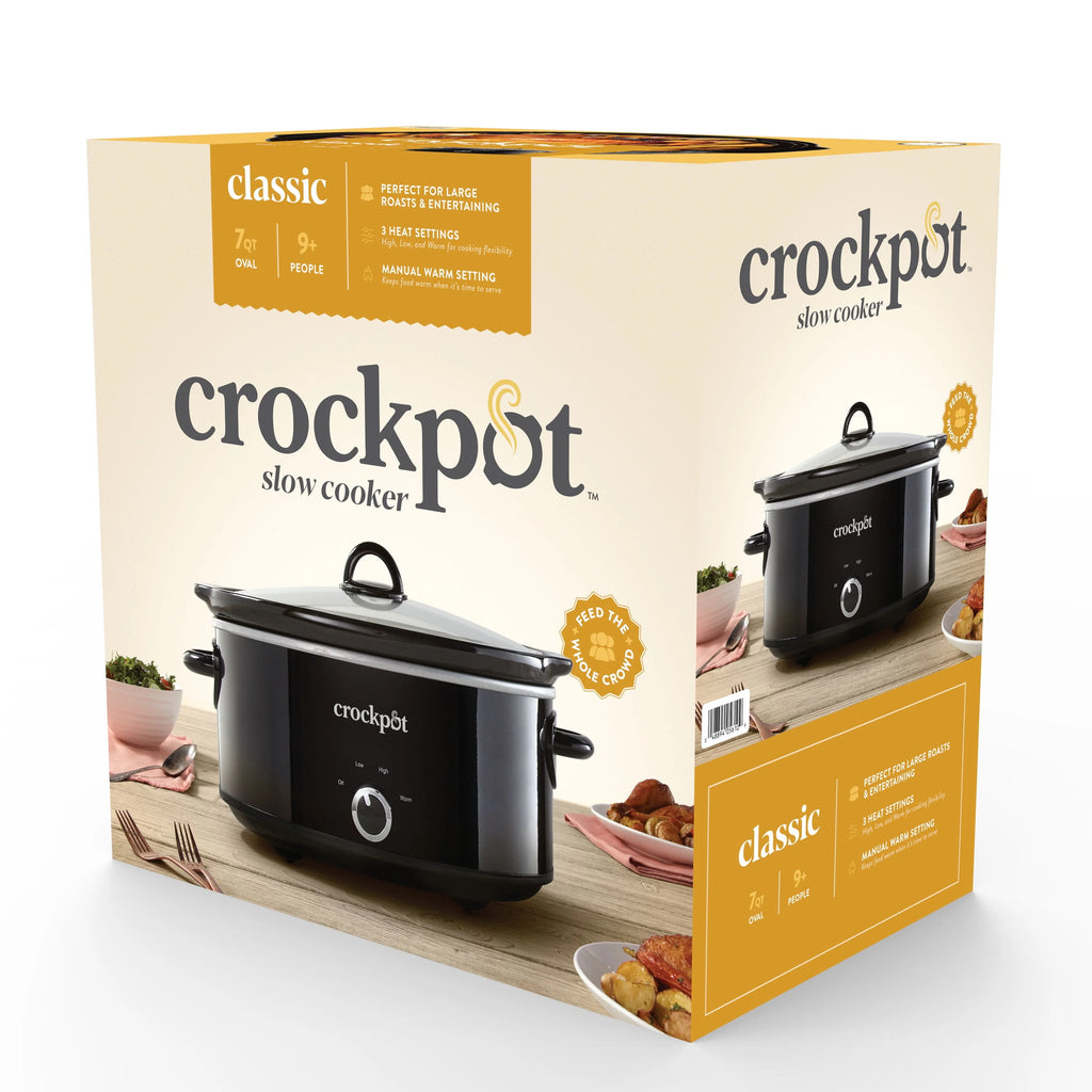 7-Quart Manual Slow Cooker, Black S11946