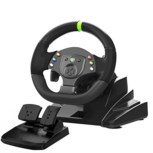 Gaming Racing Steering Wheels with Pedals and Paddle Shifters D11317