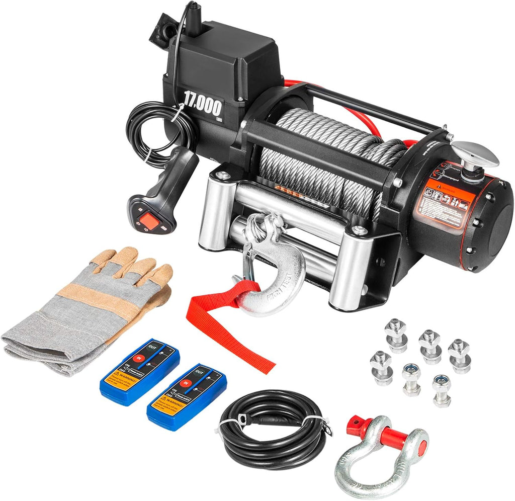 Steel Cable 12V Electric Winch with Wireless Remote Control X917928