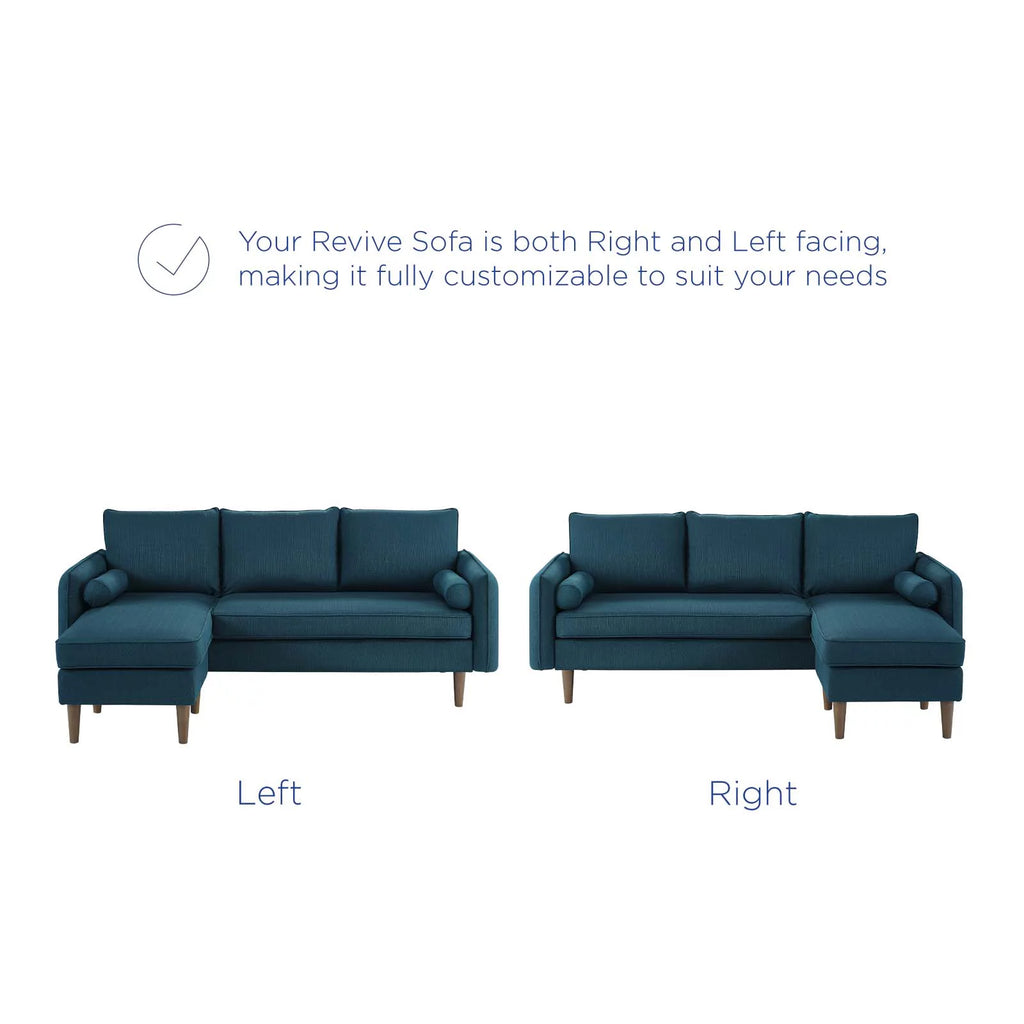 Navy Blue Fabric Sectional Sofa Set E296537