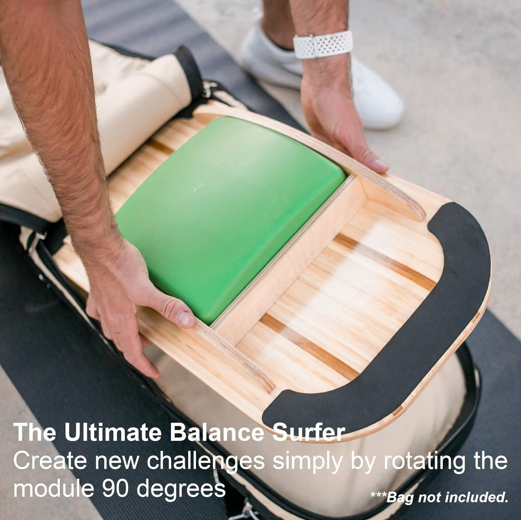 Bamboo Balance Board with 3 Balance Modules (EVA Foam) N8595