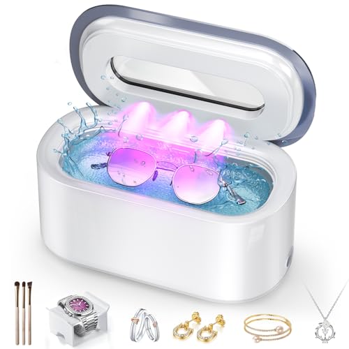 Ultrasonic Jewelry Cleaner, 48Khz 30W Portable with Digital Timer, 12OZ X876340