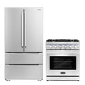 2 Piece Kitchen Appliance Packages with Gas Range & French Door Refrigerator H124186