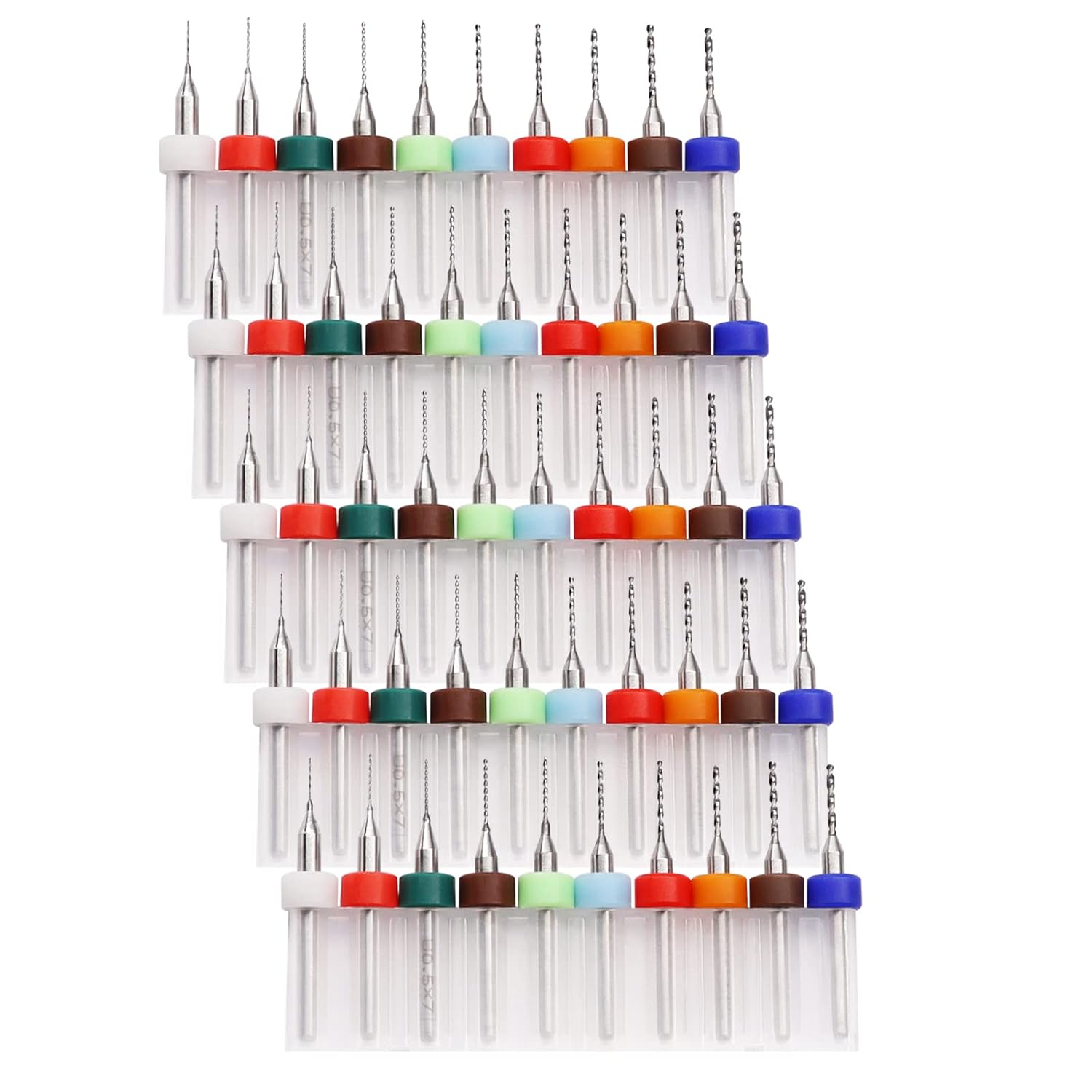 50pcs Carbide PCB Drill Bits Set 0.3mm-1.2mm H4203