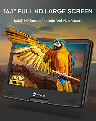16.9" Portable Blu ray DVD Player with 14.1" 1080P HD Swivel Screen S46163
